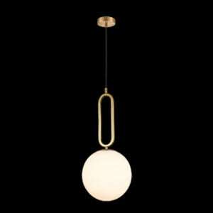 230v 40W E27 Large Croquet Antique Brass Glass Pendant
