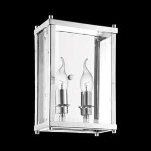 230v 40W E14 Square Glass Lantern Wall Light