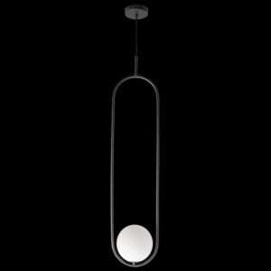 230v 3W G9 LED, Long Luna Charcoal Black Pendant