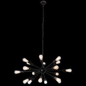 230v 40W E27 18 Light Medium Supernova Pendant, Black
