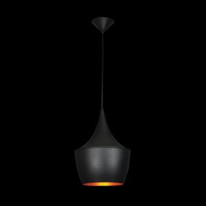 230v 40W E27 Crown Metal Pendant, Black & Gold