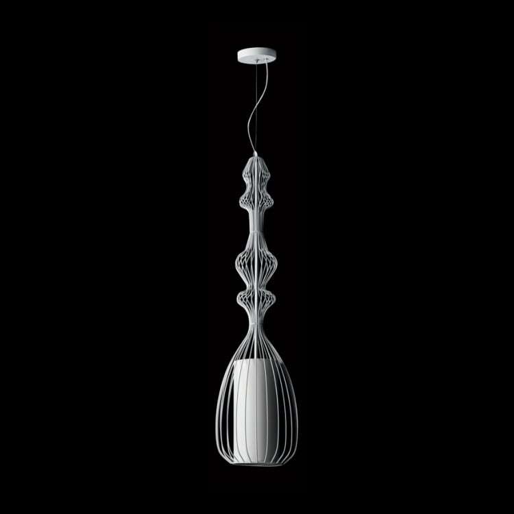 230v 40W E27 Tall Wire Metal Pendant