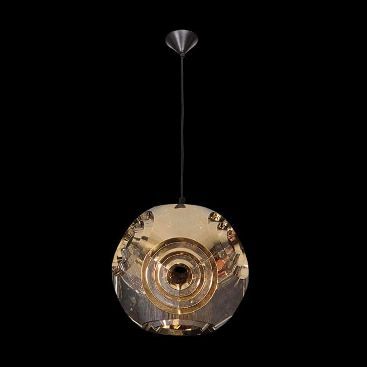230v 40W E27 Large Stainless Steel Rose Pendant, Gold