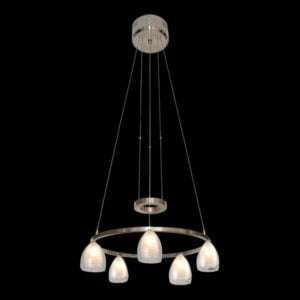 230v 20W G4 Bi-Pin Adjustable Twins Two Glass Round Pendant