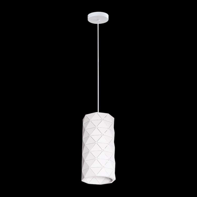 230v 40W E27 Laser Cut Metal Cylinder Pendant, Matt White