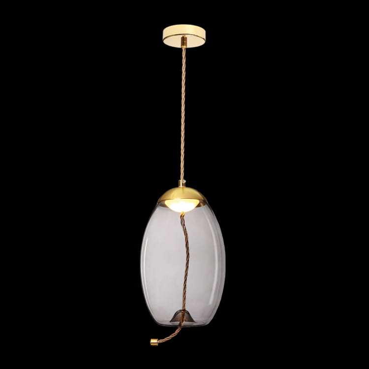 230v 5W LED SMD Droplet Gold & Rope Pendant