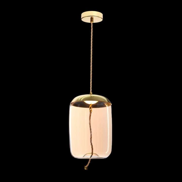 230v 5W LED SMD Bee Hive Gold & Rope Pendant
