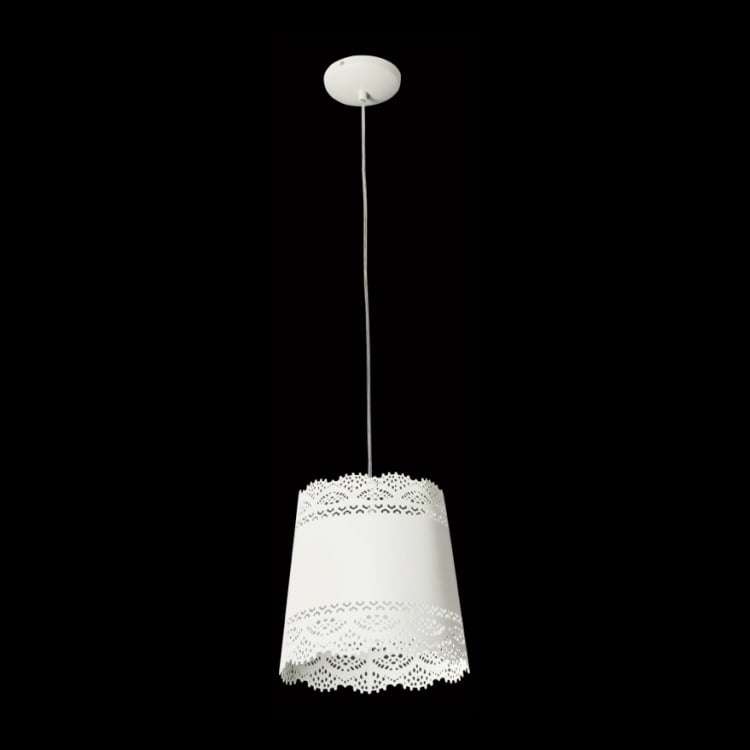 230v 40W E27 Small Lace Pendant, White