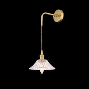 230v 40W E14 Vintage Cut Glass Wall Light 1