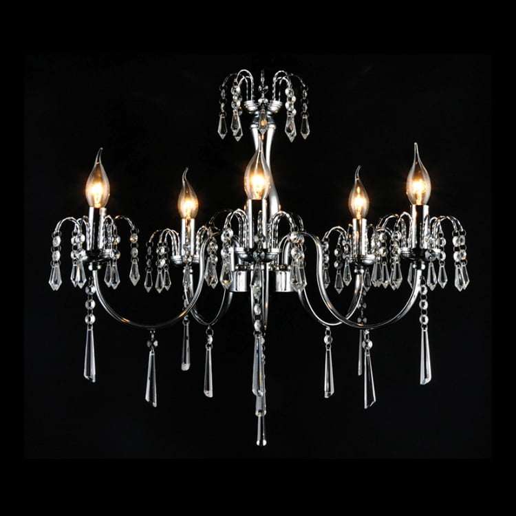 230v 40W E14 5 Light Elegant Crystal Chandelier