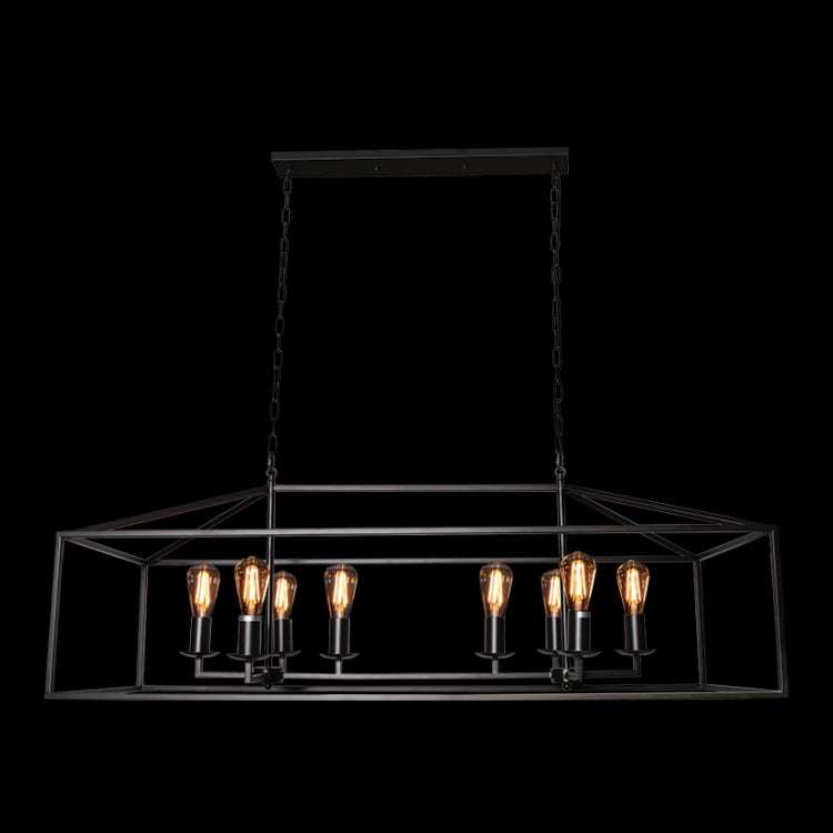 230v 40W E27 Rectangular Ranch Iron Pendant