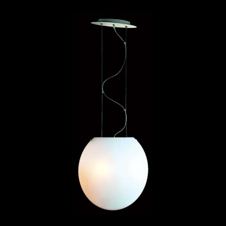 230v 40W E27 Flat Round Opal Glass Pendant