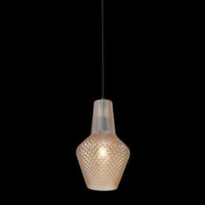 MILANO PENDANT LARGE AMBER PLATED GLASS