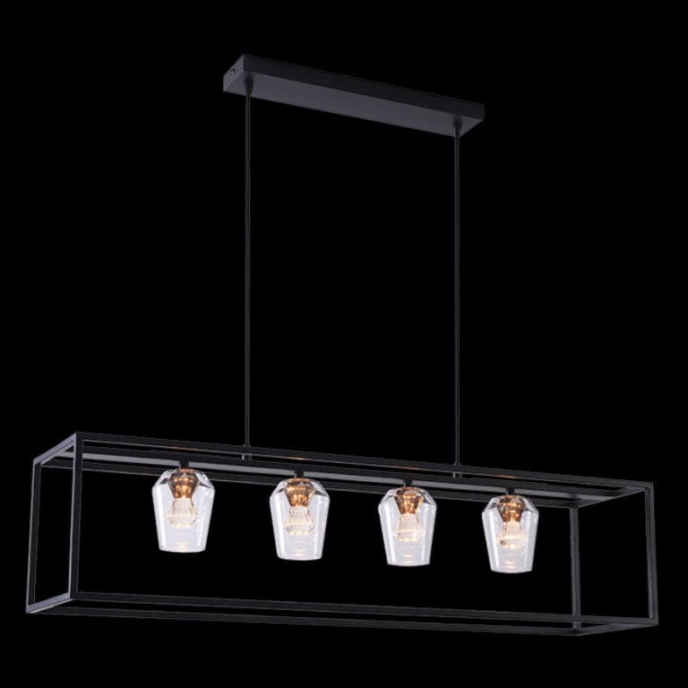 4 light led Golden Crown Pendant - Arora Lights